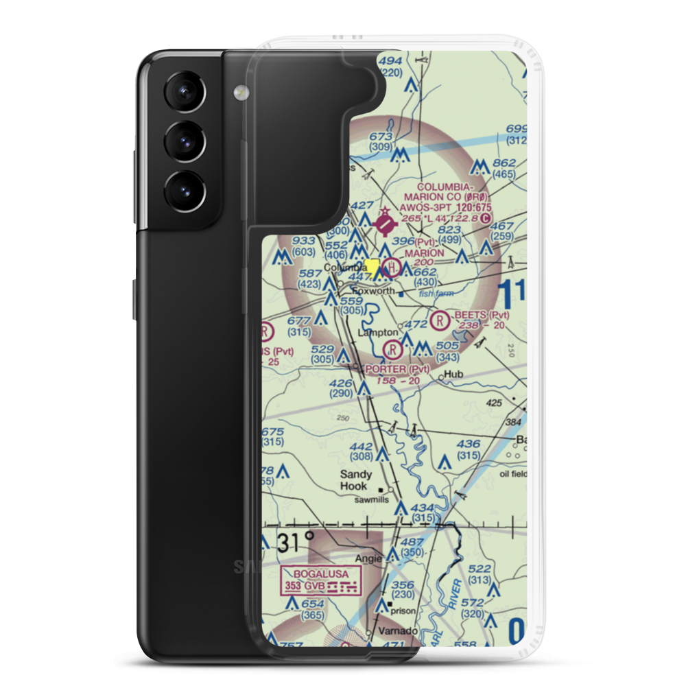 Porter Airport (5MS3) VFR Sectional Samsung Case Samsung Galaxy S21 Plus model shown