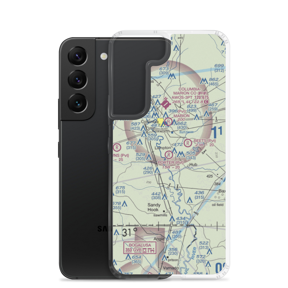 Porter Airport (5MS3) VFR Sectional Samsung Case Samsung Galaxy S22 model shown