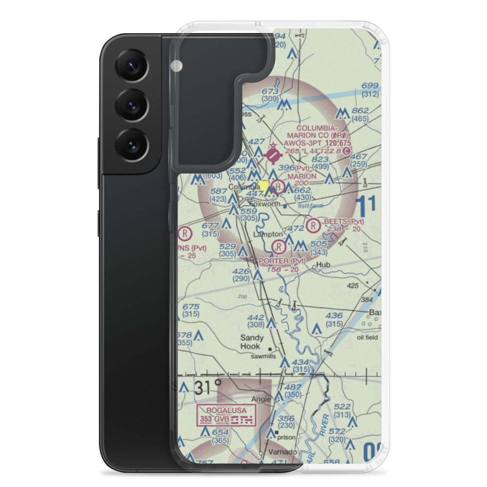 Porter Airport (5MS3) VFR Sectional Samsung Case Samsung Galaxy S22 Plus model shown