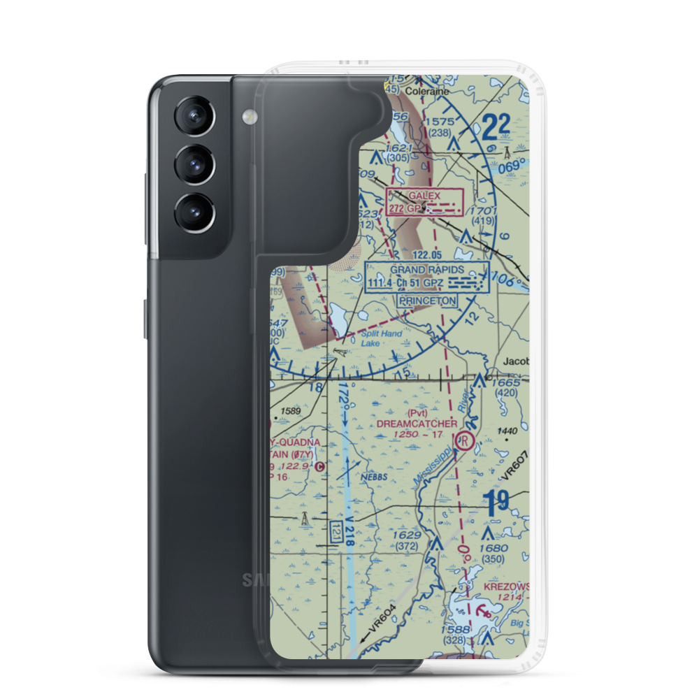 Porter Airport (8MN8) VFR Sectional Samsung Case Samsung Galaxy S21 model shown