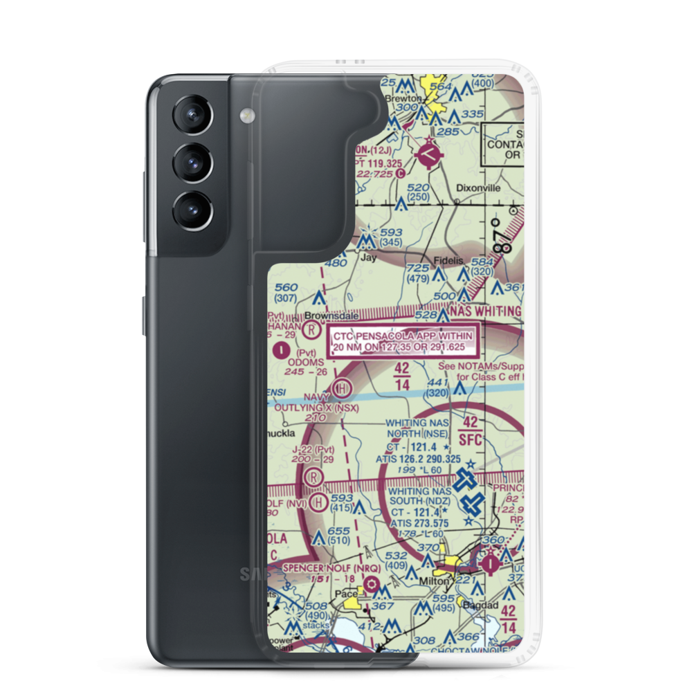 Porter Airport (FD82) VFR Sectional Samsung Case Samsung Galaxy S21 model shown