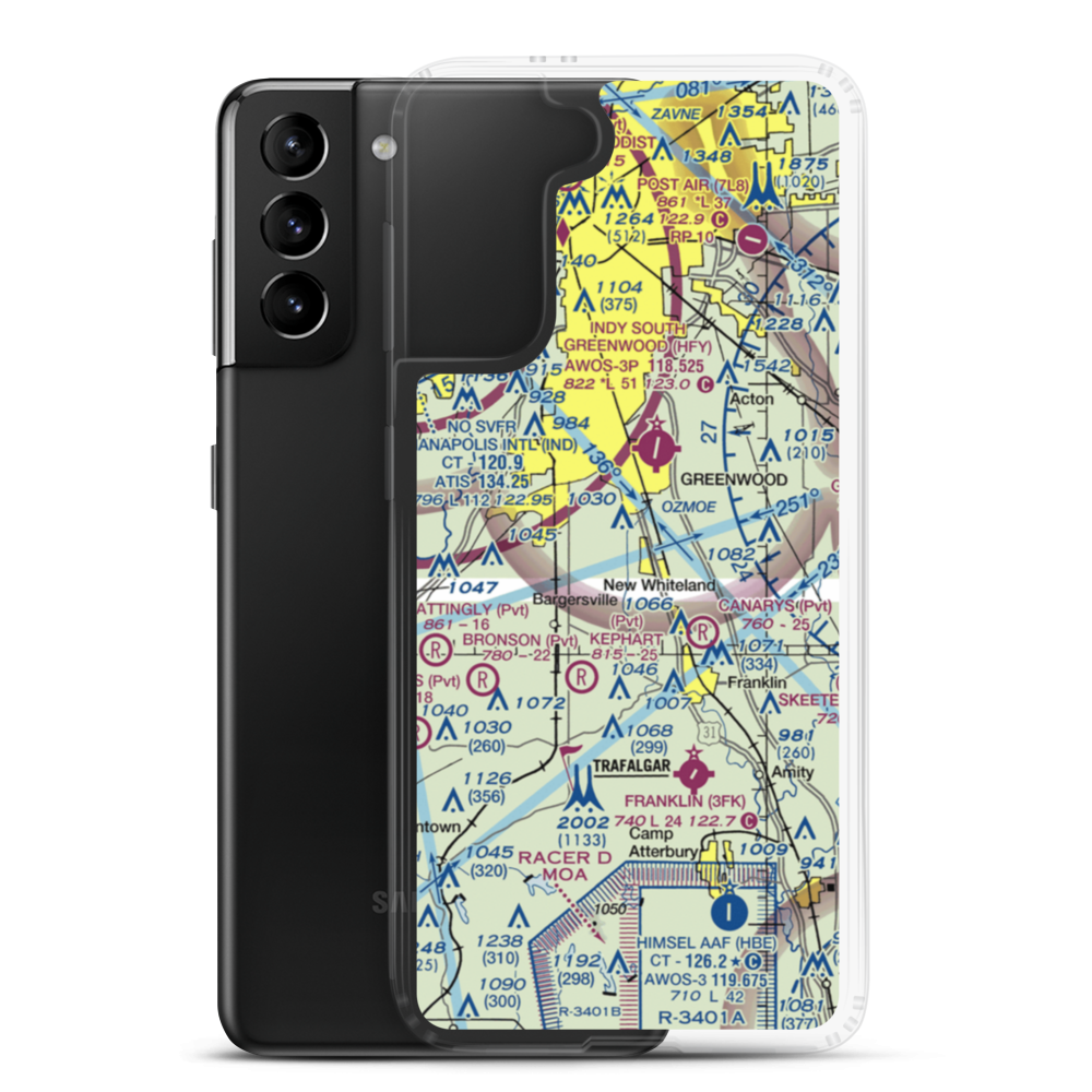 Porter Field (7II0) VFR Sectional Samsung Case Samsung Galaxy S21 Plus model shown