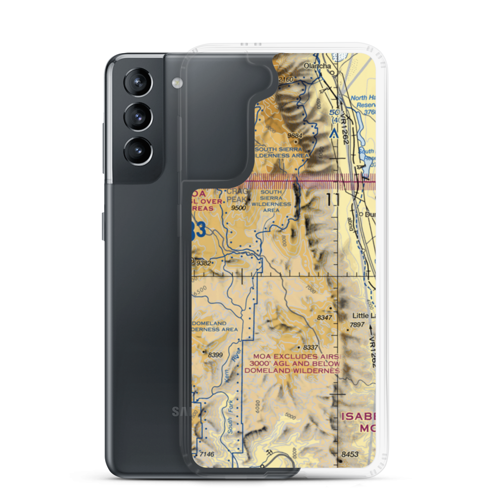 Porter Ranch Airport (68CN) VFR Sectional Samsung Case Samsung Galaxy S21 model shown