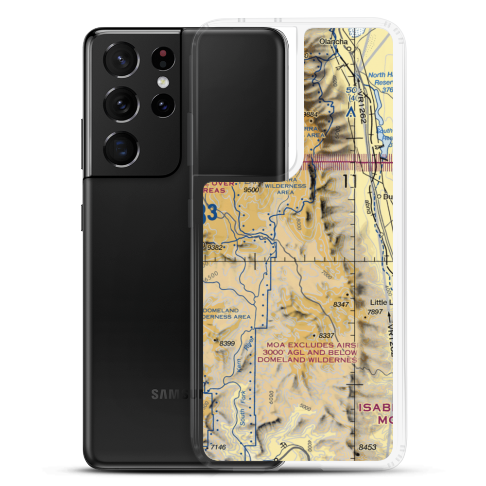 Porter Ranch Airport (68CN) VFR Sectional Samsung Case Samsung Galaxy S21 Ultra model shown