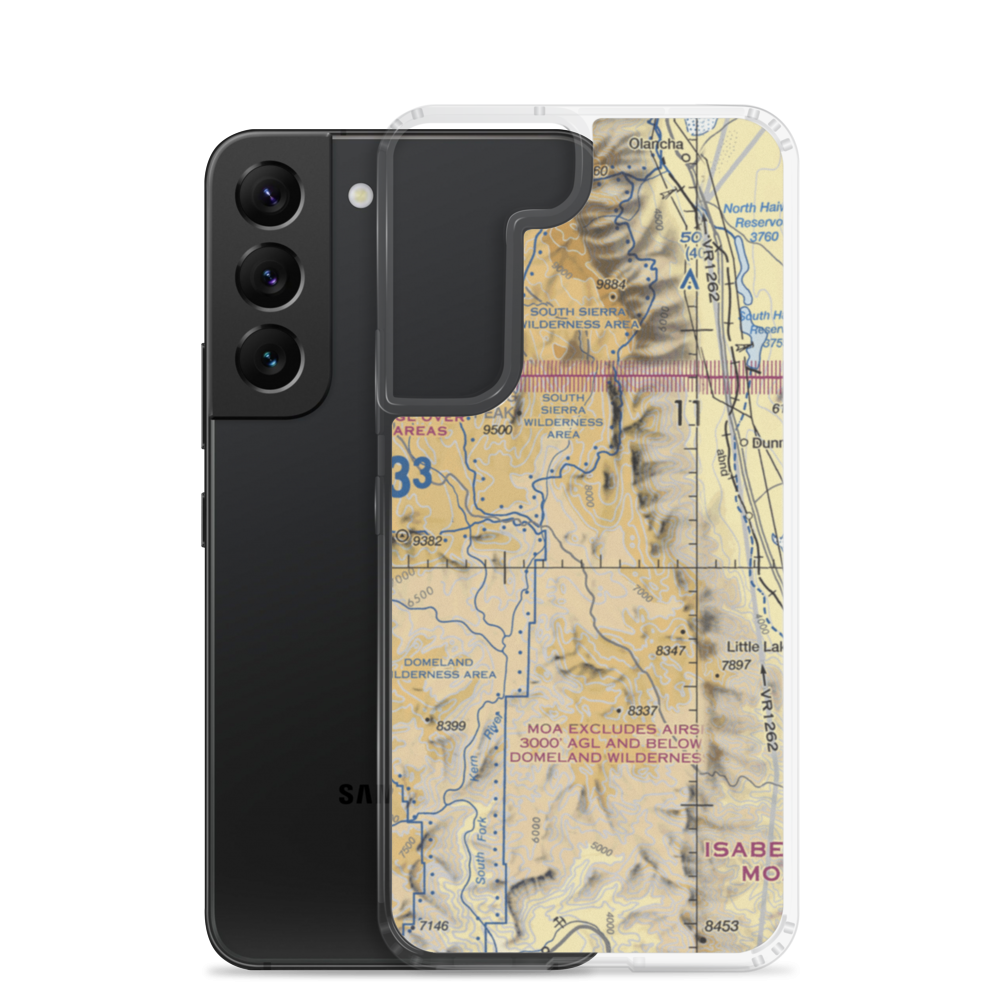 Porter Ranch Airport (68CN) VFR Sectional Samsung Case Samsung Galaxy S22 model shown