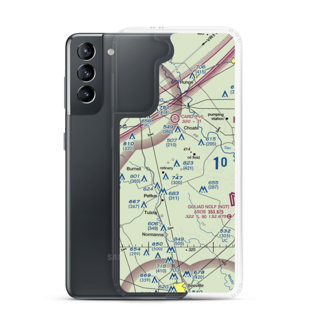 Porter Ranch Airport (87TX) VFR Sectional Samsung Case Samsung Galaxy S21 model shown