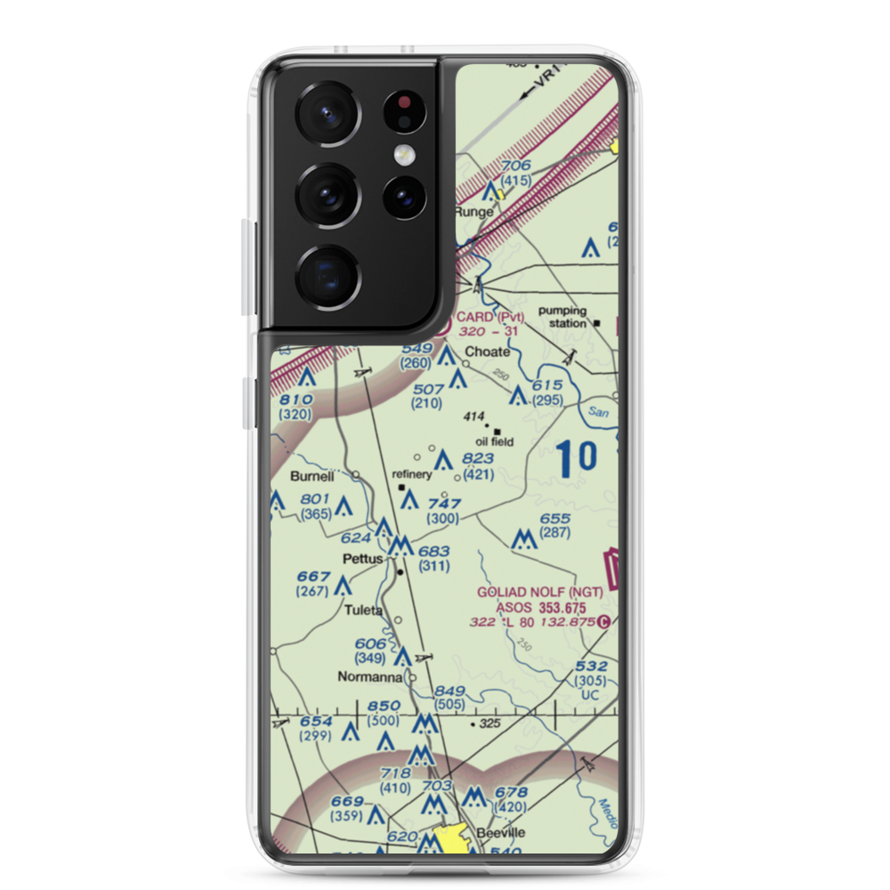 Porter Ranch Airport (87TX) VFR Sectional Samsung Case Samsung Galaxy S21 Ultra model shown