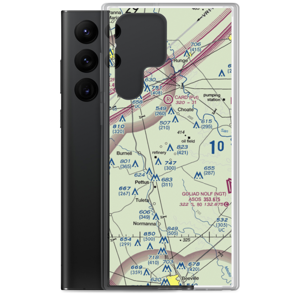 Porter Ranch Airport (87TX) VFR Sectional Samsung Case Samsung Galaxy S22 Ultra model shown