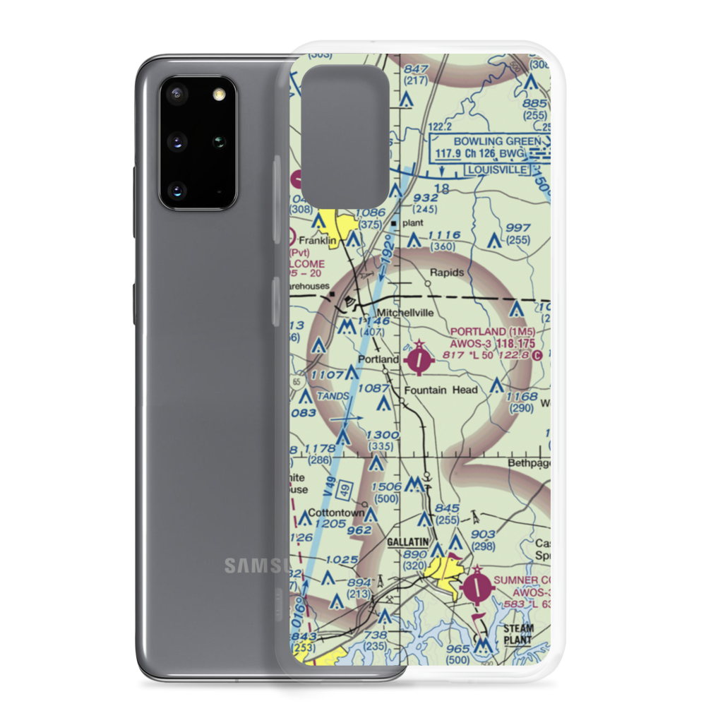 Portland Municipal Airport (1M5) VFR Sectional Samsung Case Samsung Galaxy S20 Plus model shown