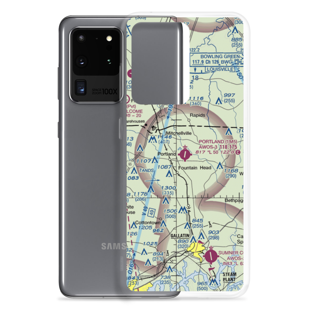 Portland Municipal Airport (1M5) VFR Sectional Samsung Case Samsung Galaxy S20 Ultra model shown