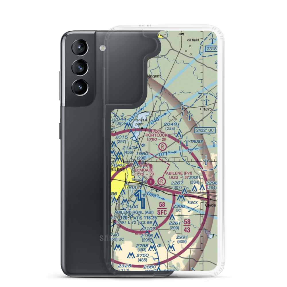 Portlock Airfield (TX02) VFR Sectional Samsung Case Samsung Galaxy S21 model shown