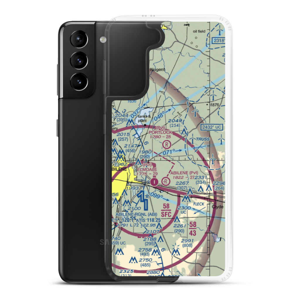 Portlock Airfield (TX02) VFR Sectional Samsung Case Samsung Galaxy S21 Plus model shown
