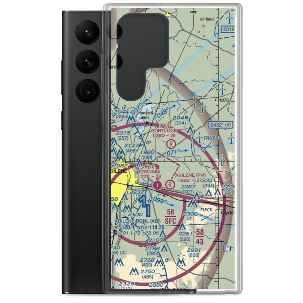 Portlock Airfield (TX02) VFR Sectional Samsung Case Samsung Galaxy S22 Ultra model shown