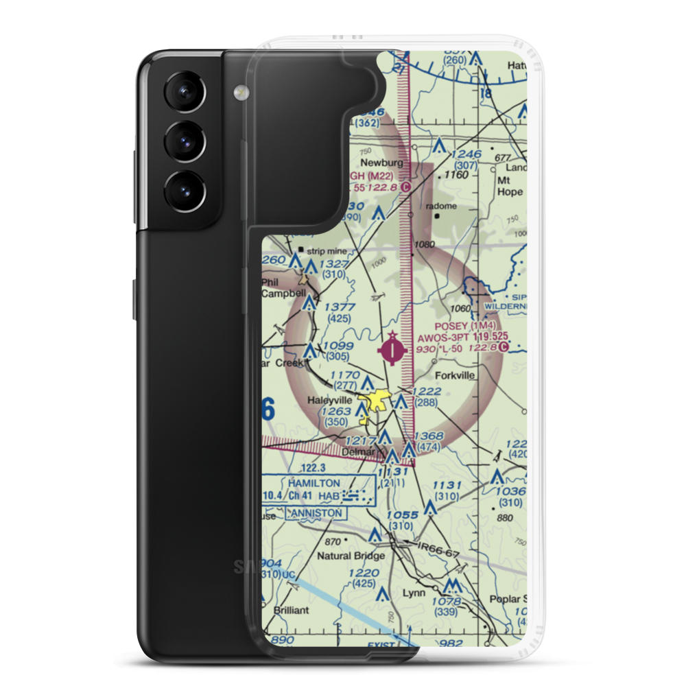 Posey Field (1M4) VFR Sectional Samsung Case Samsung Galaxy S21 Plus model shown
