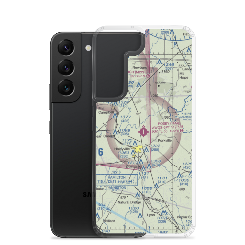Posey Field (1M4) VFR Sectional Samsung Case Samsung Galaxy S22 model shown
