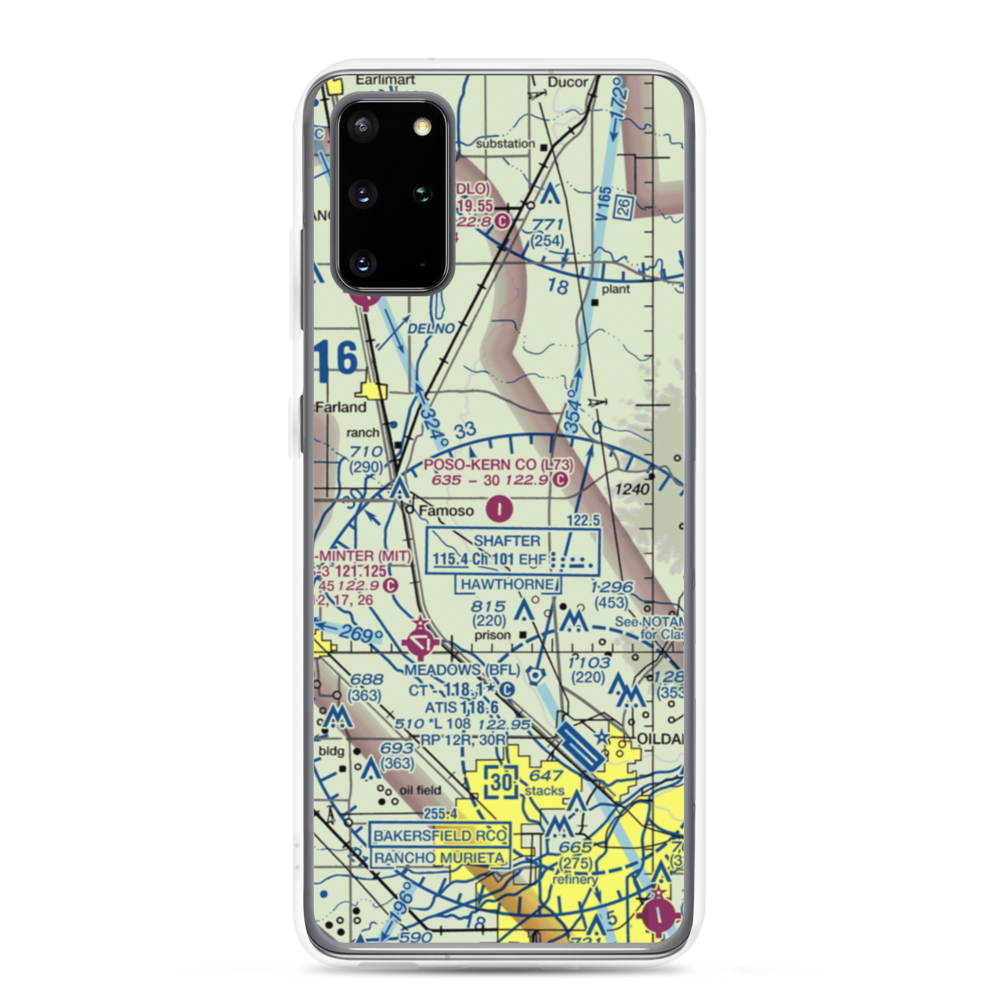 Poso Kern County Airport (L73) VFR Sectional Samsung Case Samsung Galaxy S20 Plus model shown