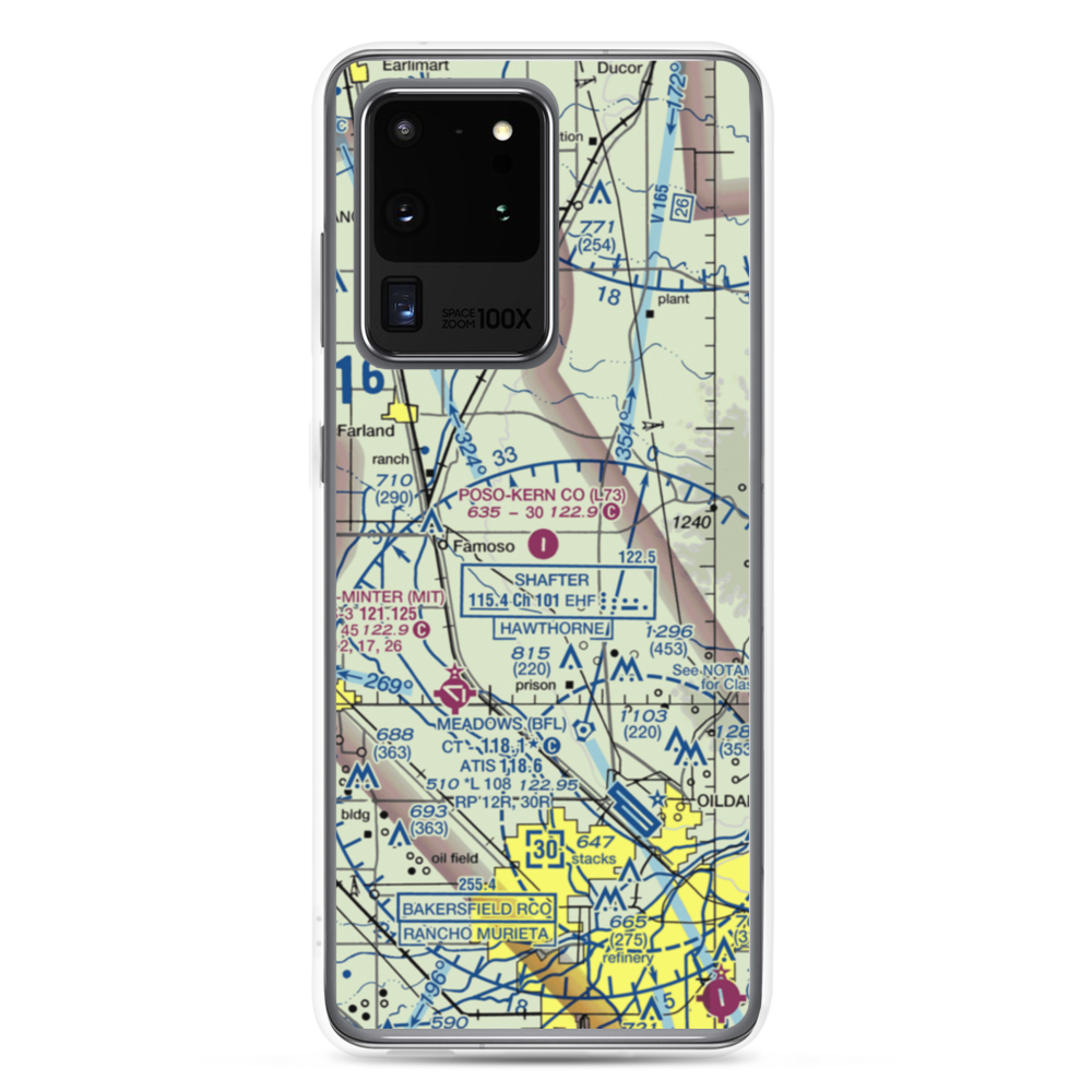 Poso Kern County Airport (L73) VFR Sectional Samsung Case Samsung Galaxy S20 Ultra model shown