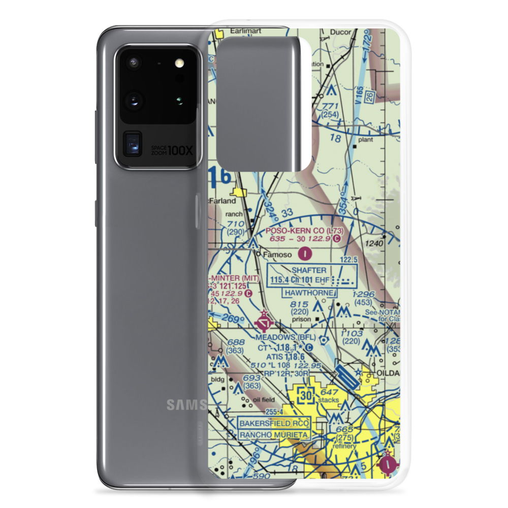Poso Kern County Airport (L73) VFR Sectional Samsung Case Samsung Galaxy S20 Ultra model shown