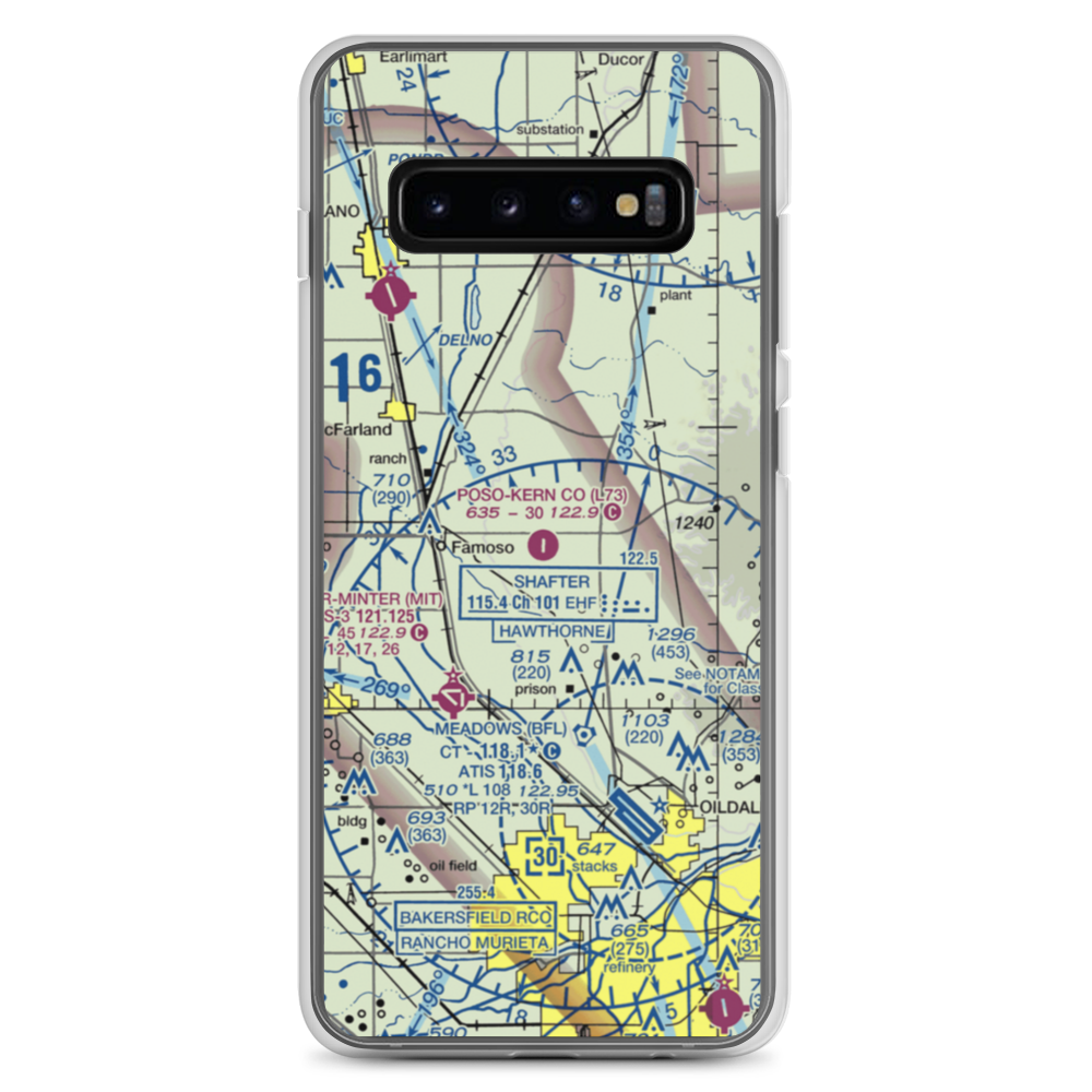 Poso Kern County Airport (L73) VFR Sectional Samsung Case Samsung Galaxy S10+ model shown