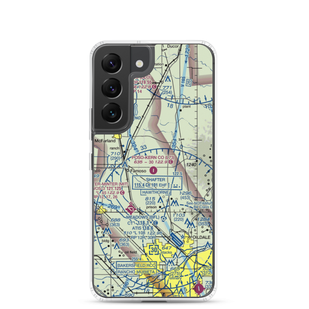 Poso Kern County Airport (L73) VFR Sectional Samsung Case Samsung Galaxy S22 model shown