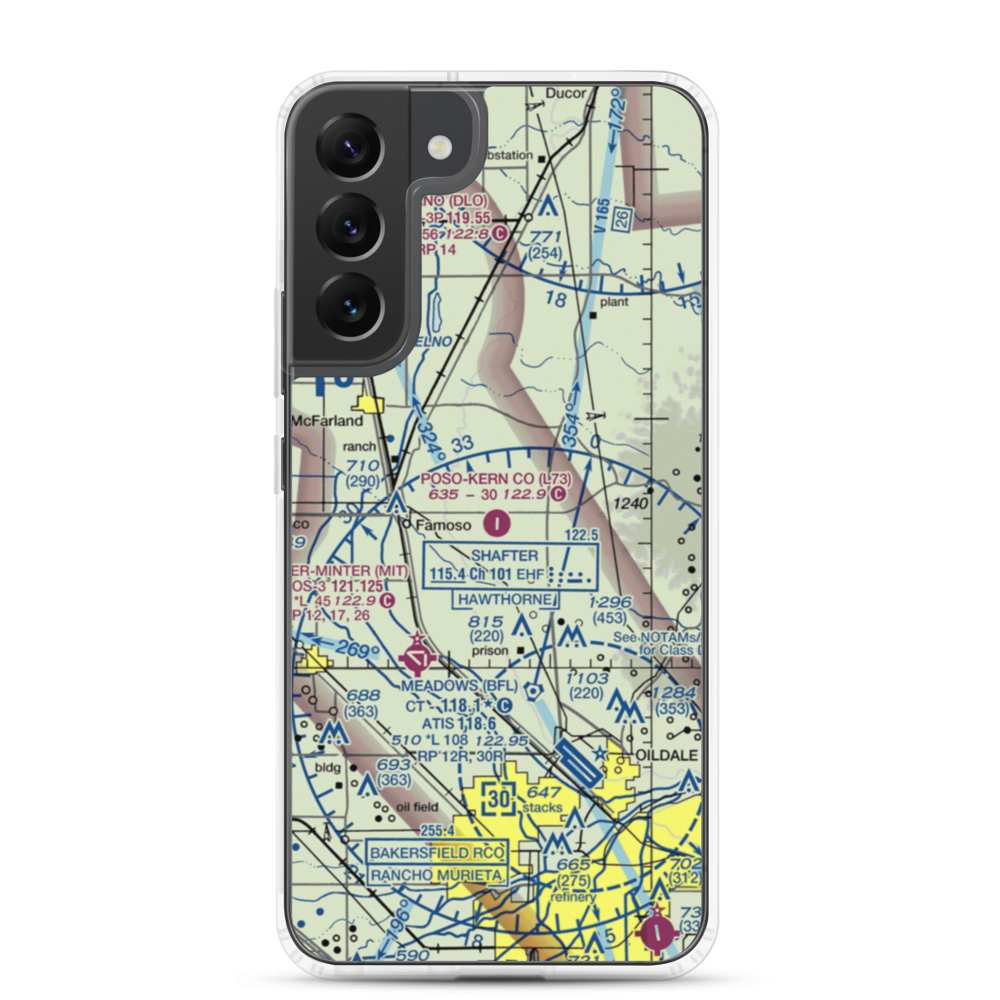 Poso Kern County Airport (L73) VFR Sectional Samsung Case Samsung Galaxy S22 Plus model shown