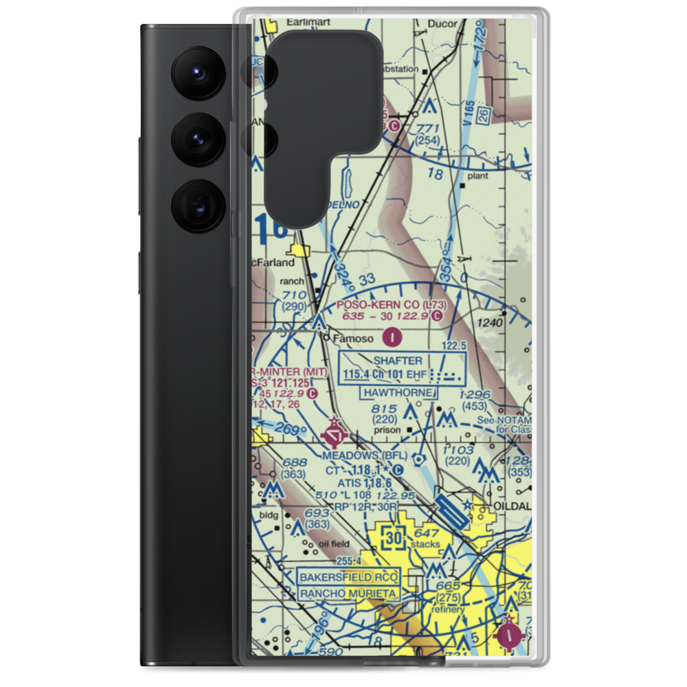 Poso Kern County Airport (L73) VFR Sectional Samsung Case Samsung Galaxy S22 Ultra model shown