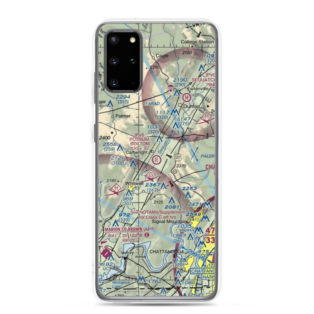 Possum Bottom Airport (TN89) VFR Sectional Samsung Case Samsung Galaxy S20 Plus model shown