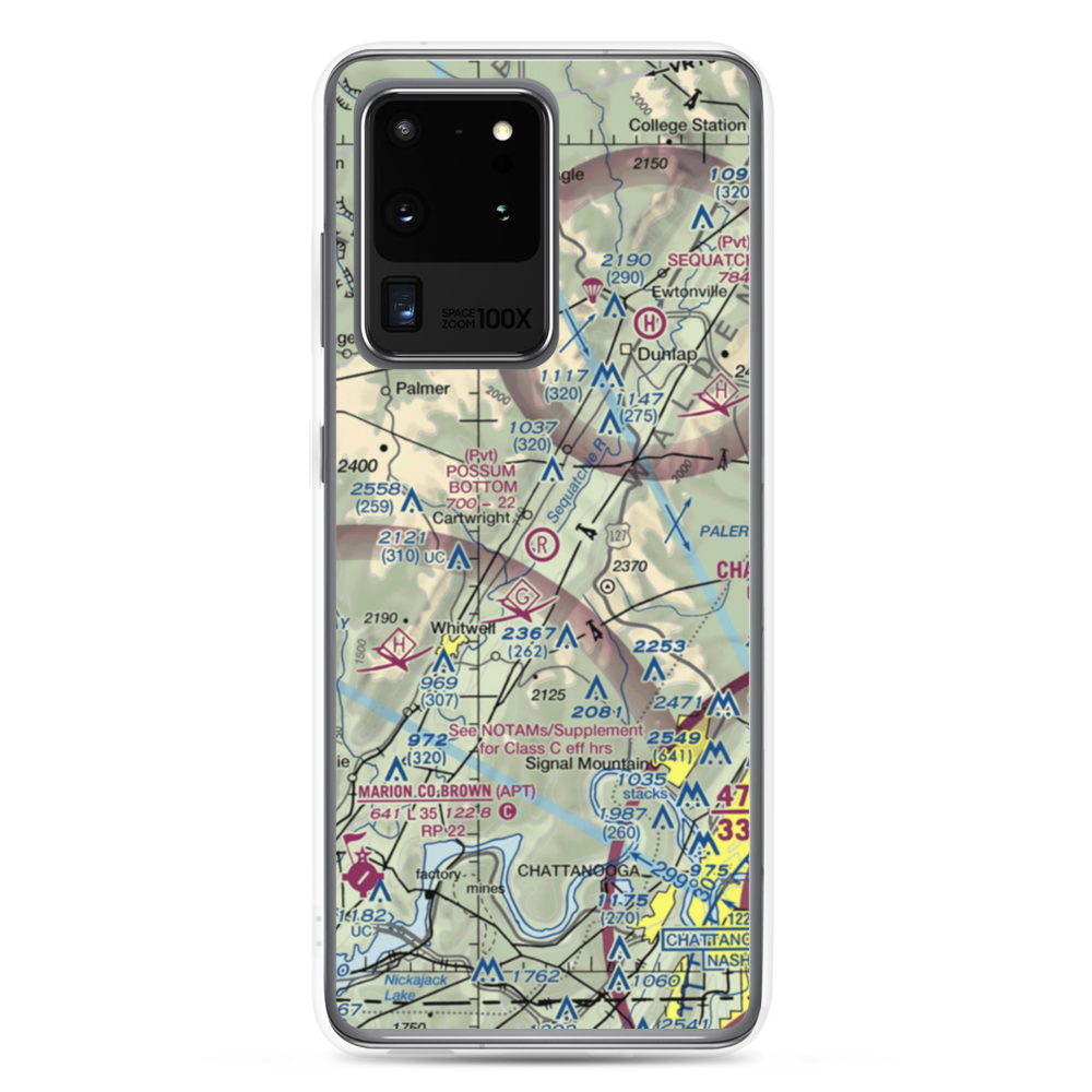 Possum Bottom Airport (TN89) VFR Sectional Samsung Case Samsung Galaxy S20 Ultra model shown