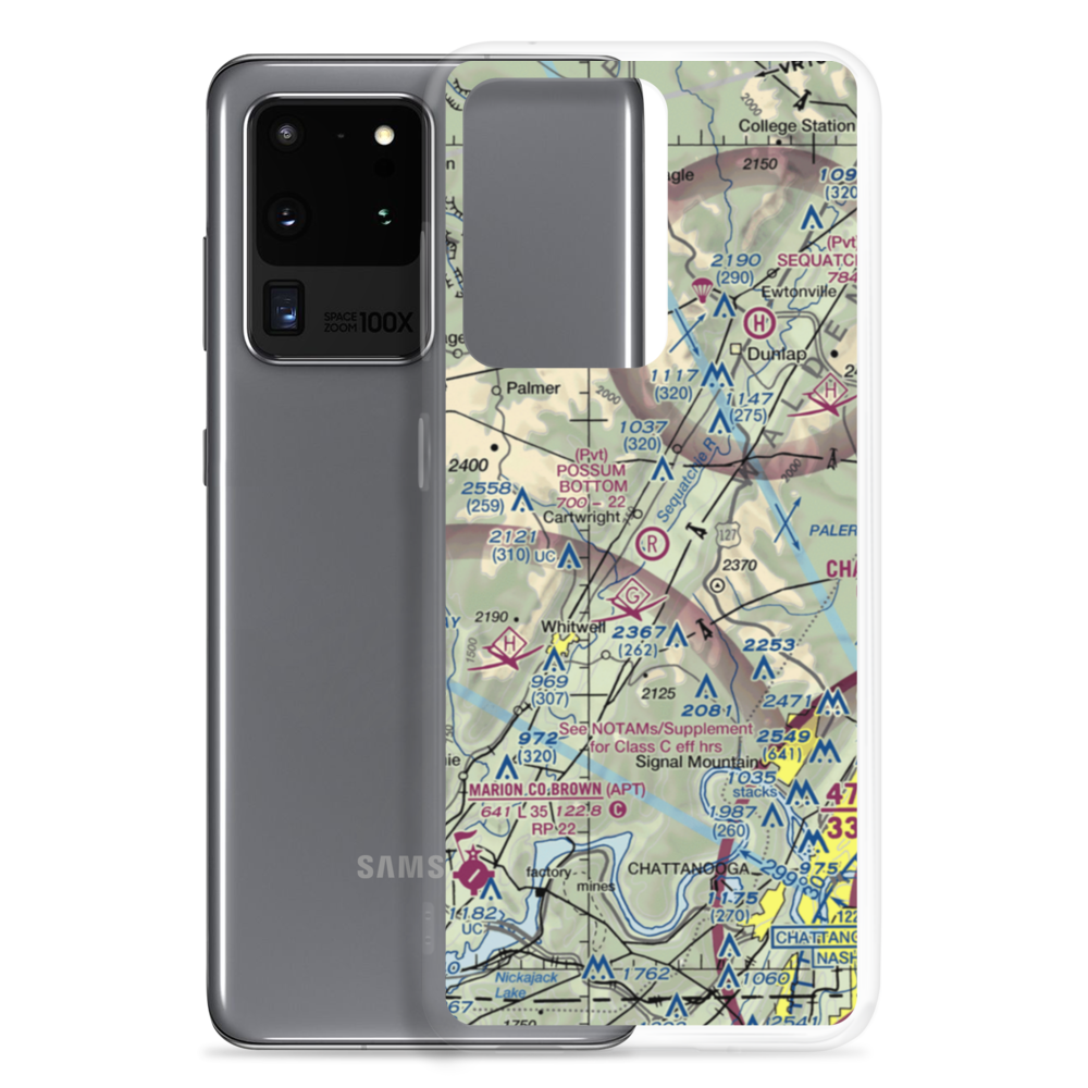 Possum Bottom Airport (TN89) VFR Sectional Samsung Case Samsung Galaxy S20 Ultra model shown