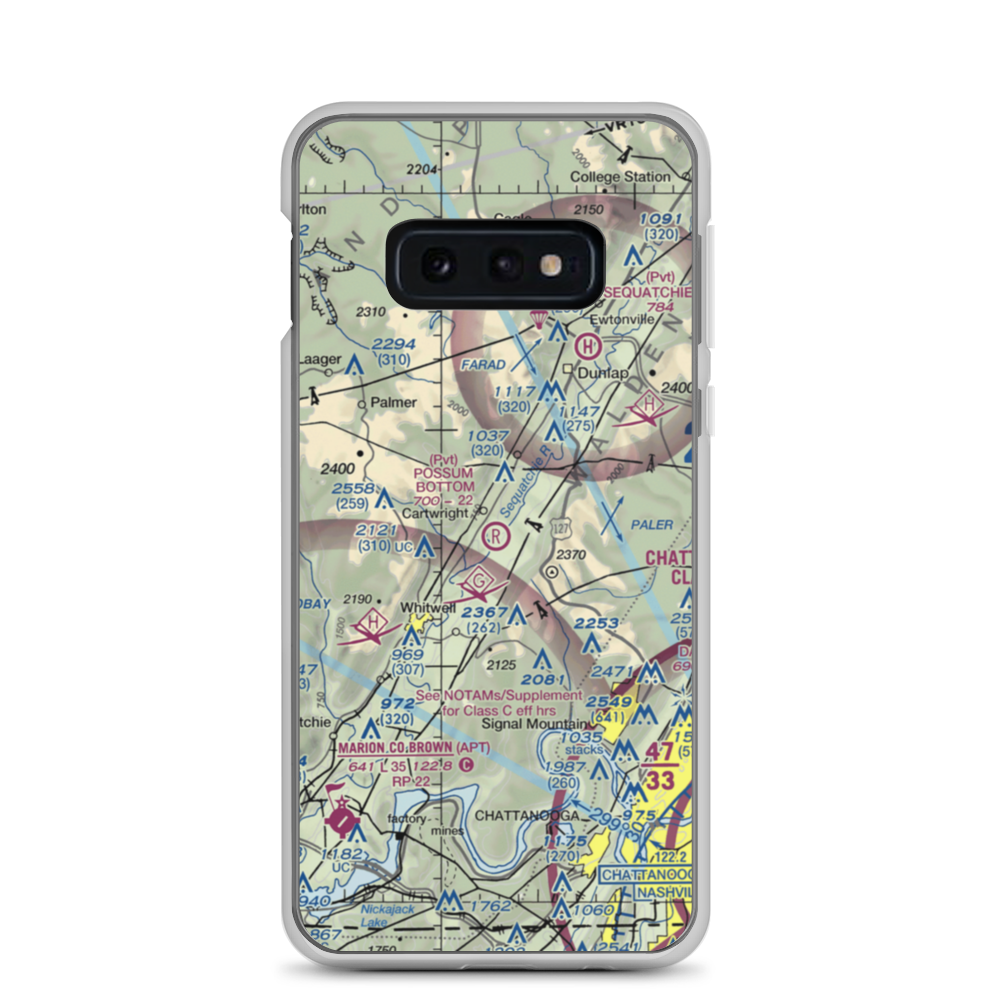 Possum Bottom Airport (TN89) VFR Sectional Samsung Case Samsung Galaxy S10e model shown