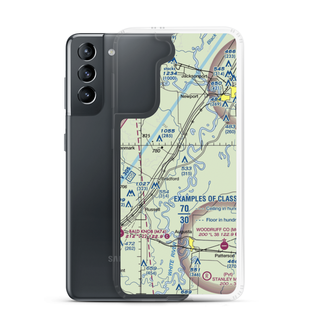 Possum Grape Exit (POSG) VFR Sectional Samsung Case Samsung Galaxy S21 model shown