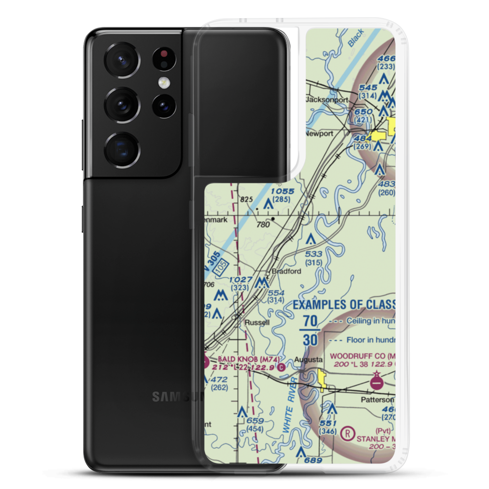 Possum Grape Exit (POSG) VFR Sectional Samsung Case Samsung Galaxy S21 Ultra model shown