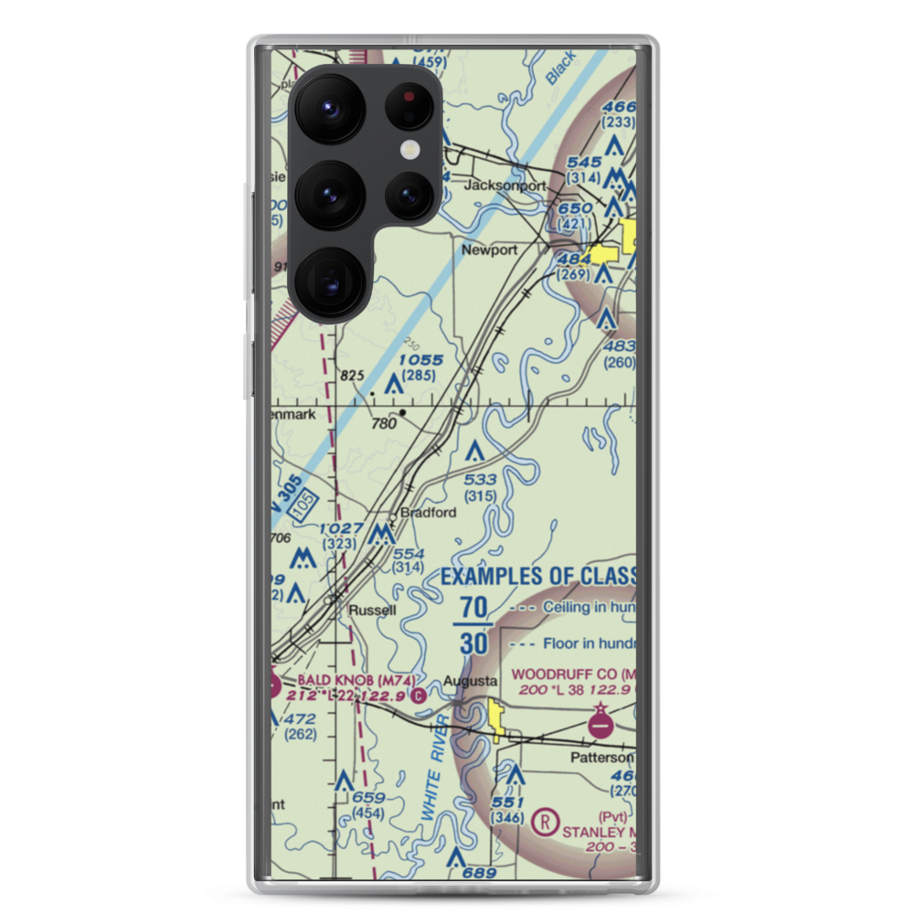 Possum Grape Exit (POSG) VFR Sectional Samsung Case Samsung Galaxy S22 Ultra model shown