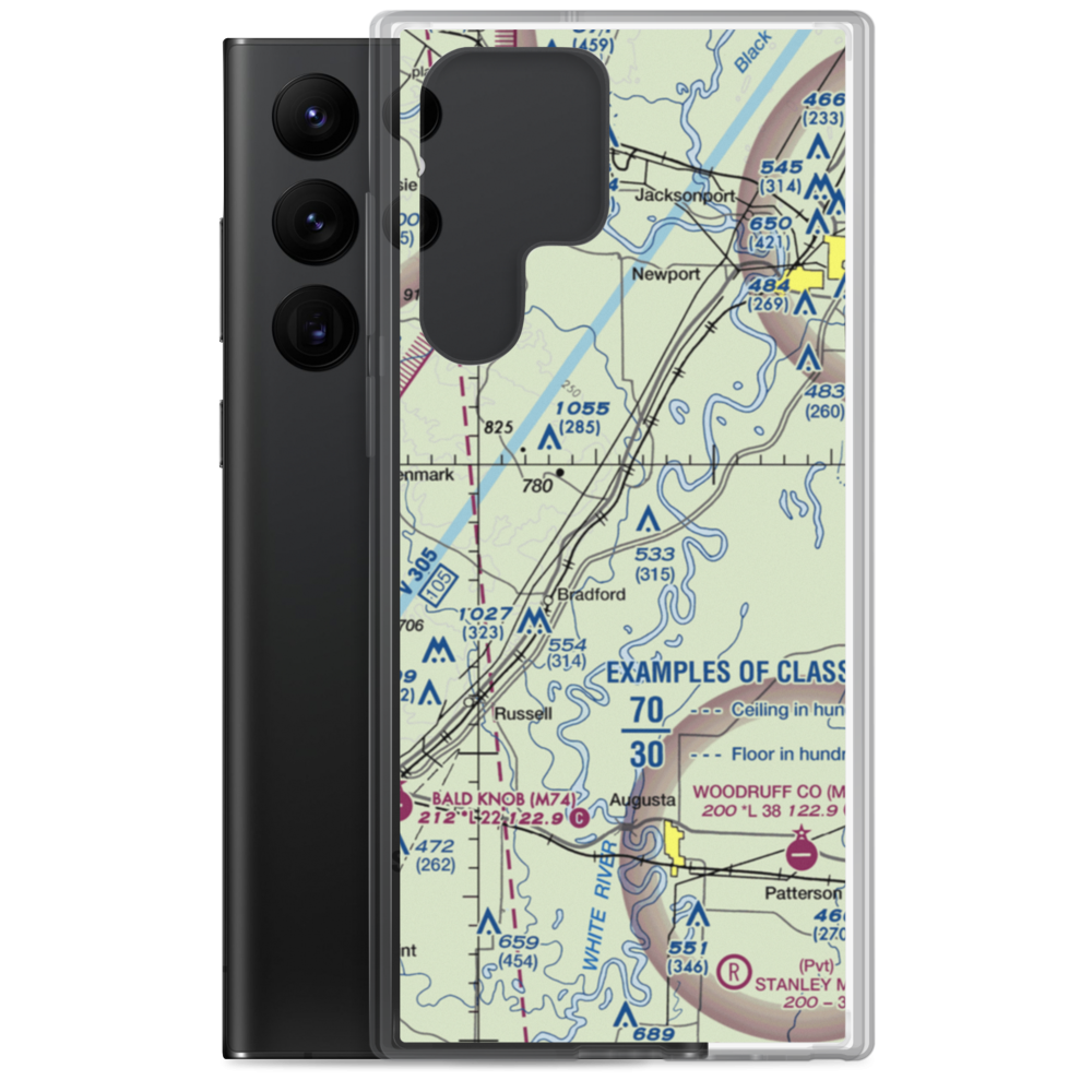 Possum Grape Exit (POSG) VFR Sectional Samsung Case Samsung Galaxy S22 Ultra model shown