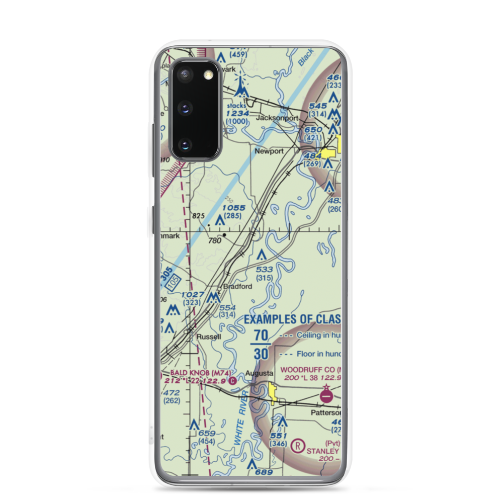 Possum Grape Exit (POSG) VFR Sectional Samsung Case Samsung Galaxy S20 model shown