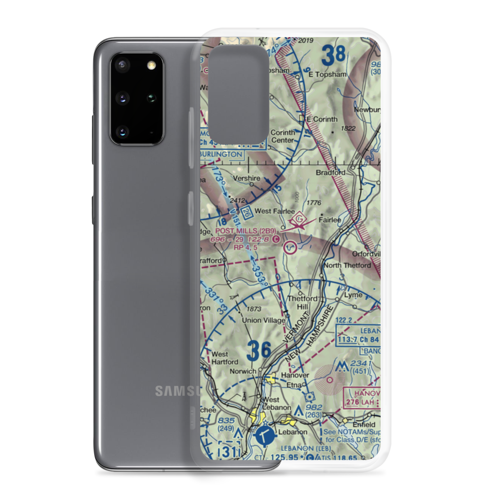 Post Mills Airport (2B9) VFR Sectional Samsung Case Samsung Galaxy S20 Plus model shown