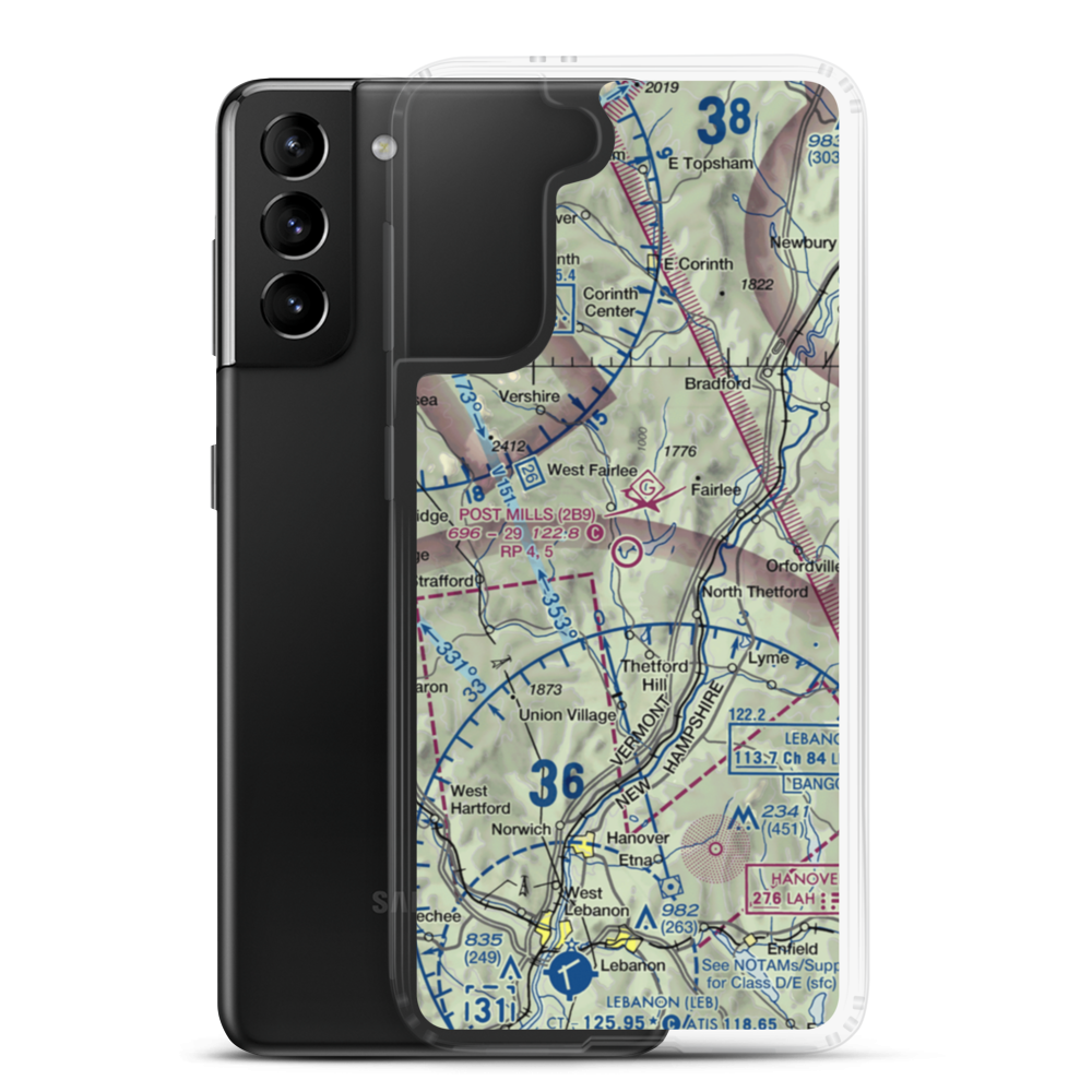 Post Mills Airport (2B9) VFR Sectional Samsung Case Samsung Galaxy S21 Plus model shown