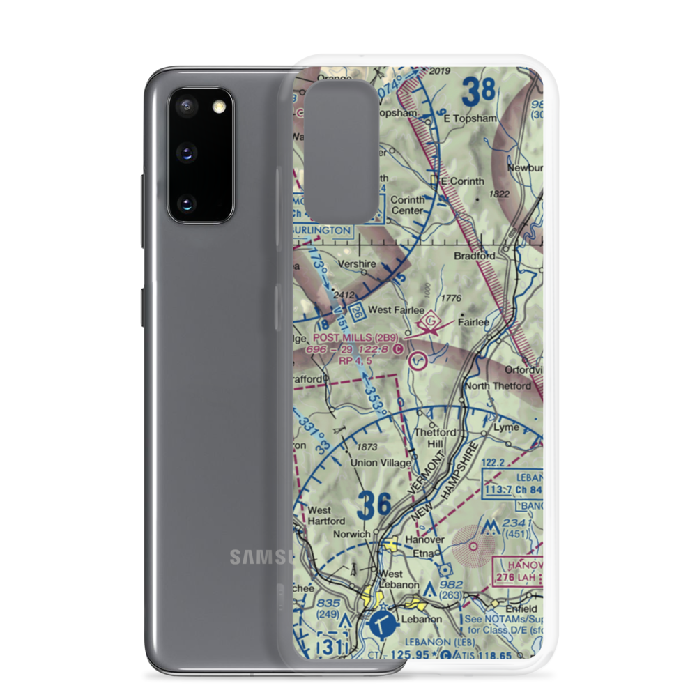Post Mills Airport (2B9) VFR Sectional Samsung Case Samsung Galaxy S20 model shown