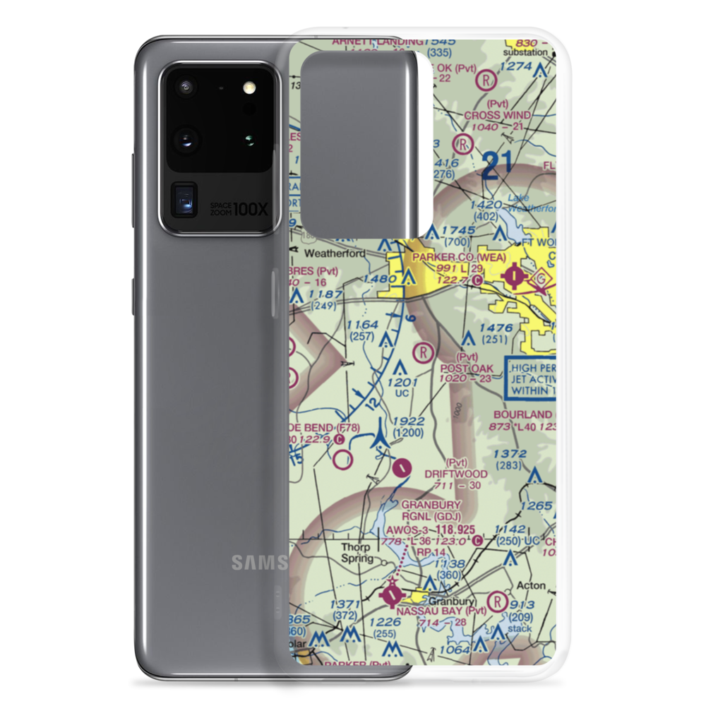 Post Oak Airfield (TA19) VFR Sectional Samsung Case Samsung Galaxy S20 Ultra model shown