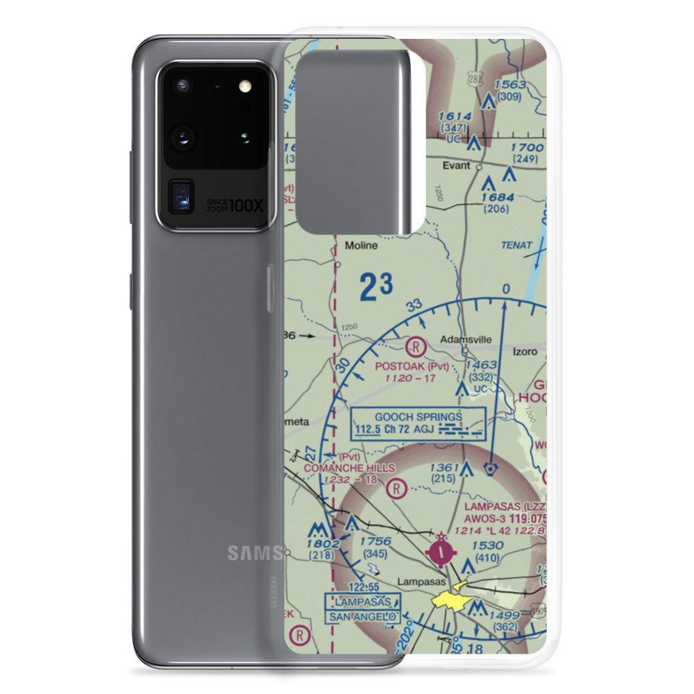 Postoak Airport (76TA) VFR Sectional Samsung Case Samsung Galaxy S20 Ultra model shown
