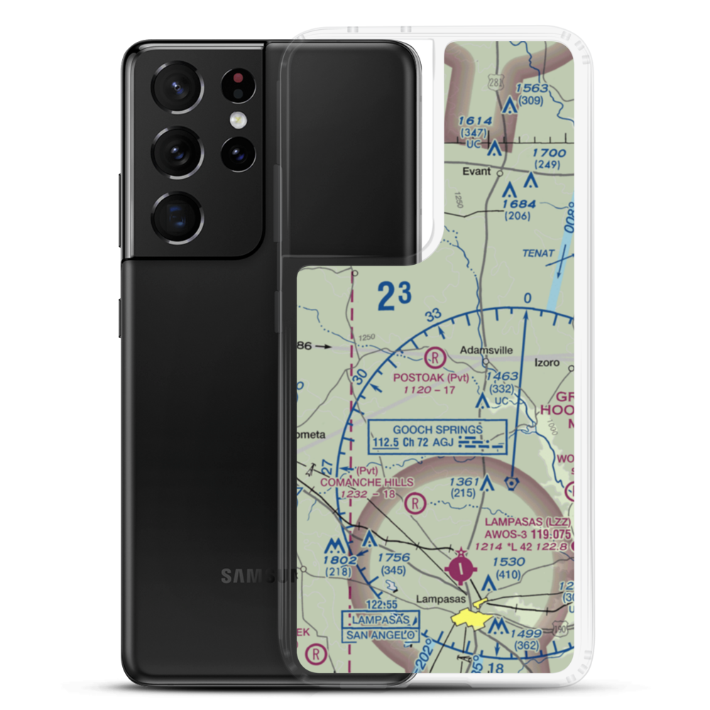 Postoak Airport (76TA) VFR Sectional Samsung Case Samsung Galaxy S21 Ultra model shown