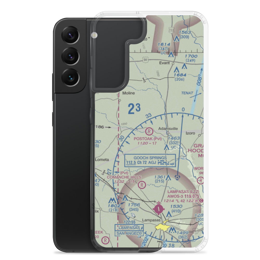 Postoak Airport (76TA) VFR Sectional Samsung Case Samsung Galaxy S22 Plus model shown