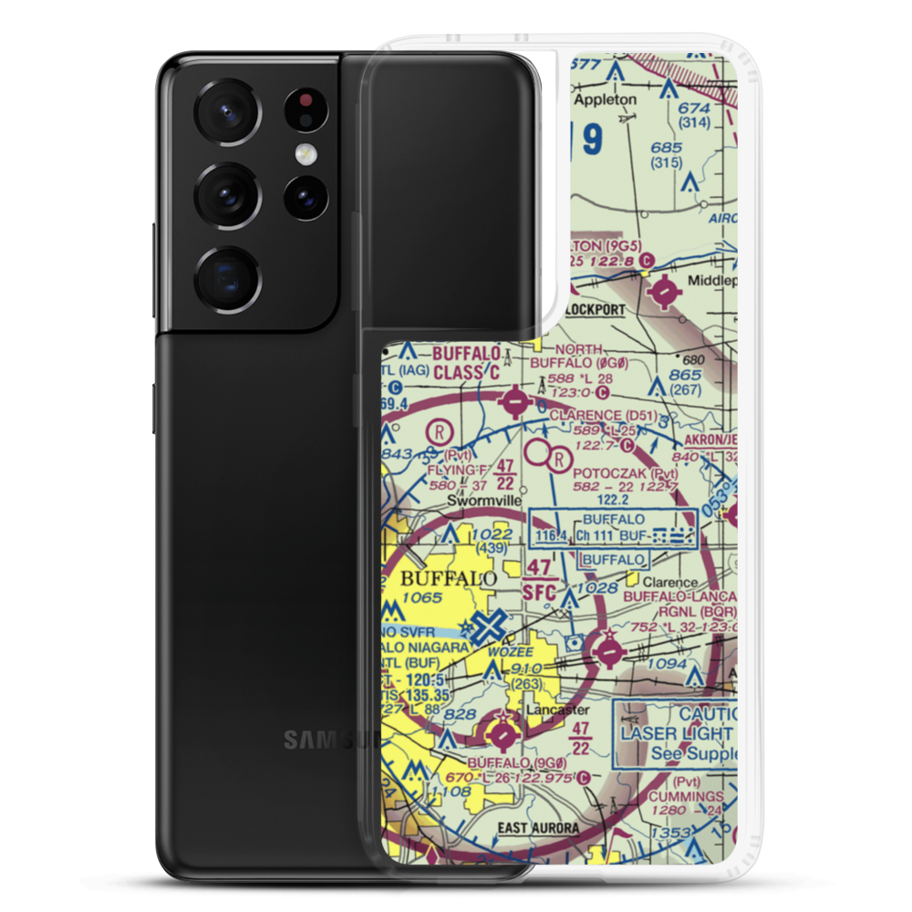 Potoczak Airport (NK19) VFR Sectional Samsung Case Samsung Galaxy S21 Ultra model shown