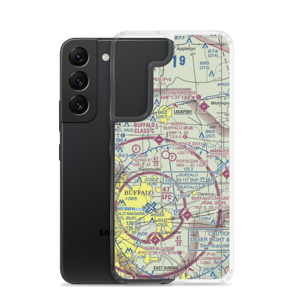 Potoczak Airport (NK19) VFR Sectional Samsung Case Samsung Galaxy S22 model shown