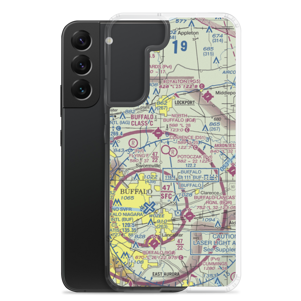 Potoczak Airport (NK19) VFR Sectional Samsung Case Samsung Galaxy S22 Plus model shown