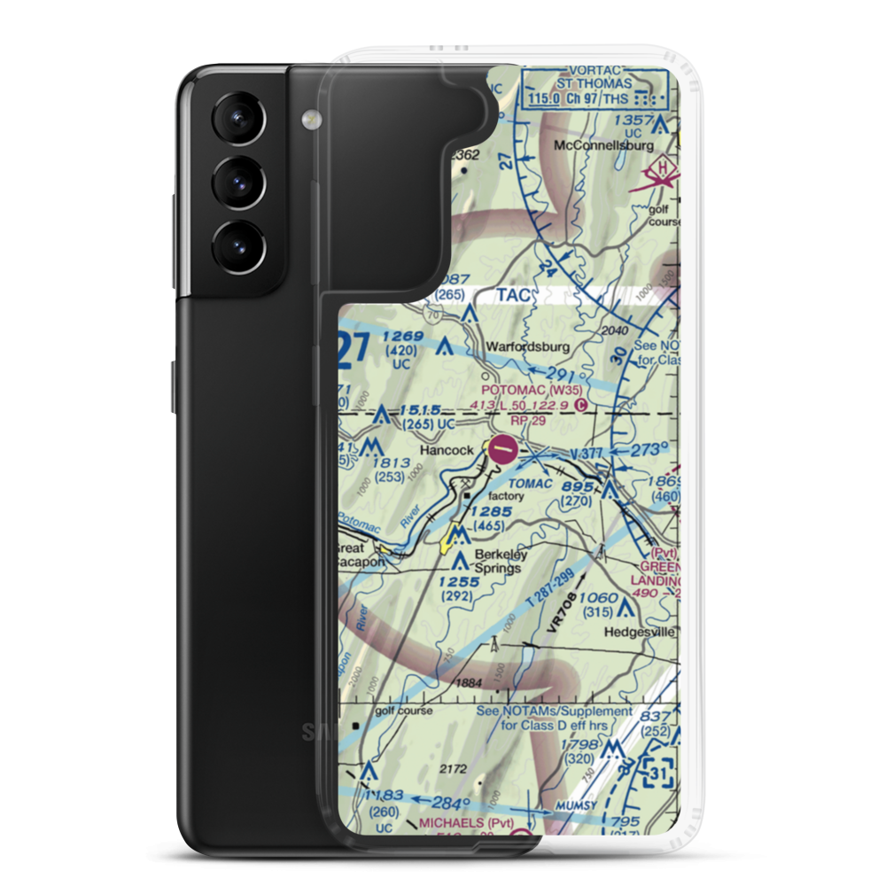 Potomac Airpark (W35) VFR Sectional Samsung Case Samsung Galaxy S21 Plus model shown