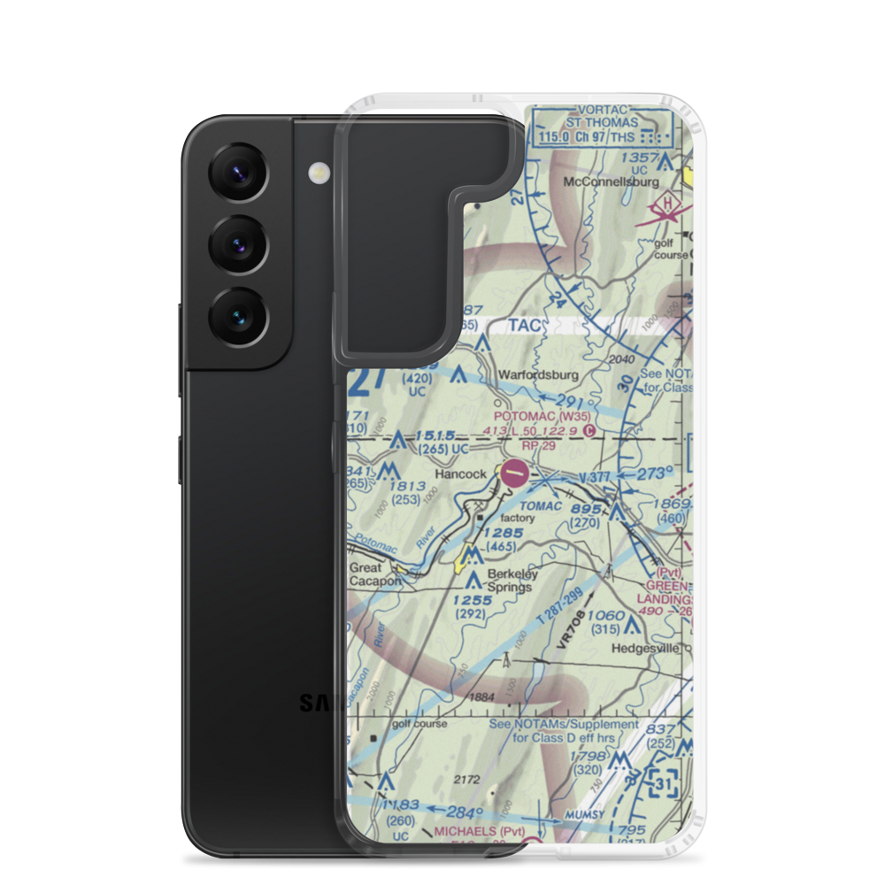 Potomac Airpark (W35) VFR Sectional Samsung Case Samsung Galaxy S22 model shown