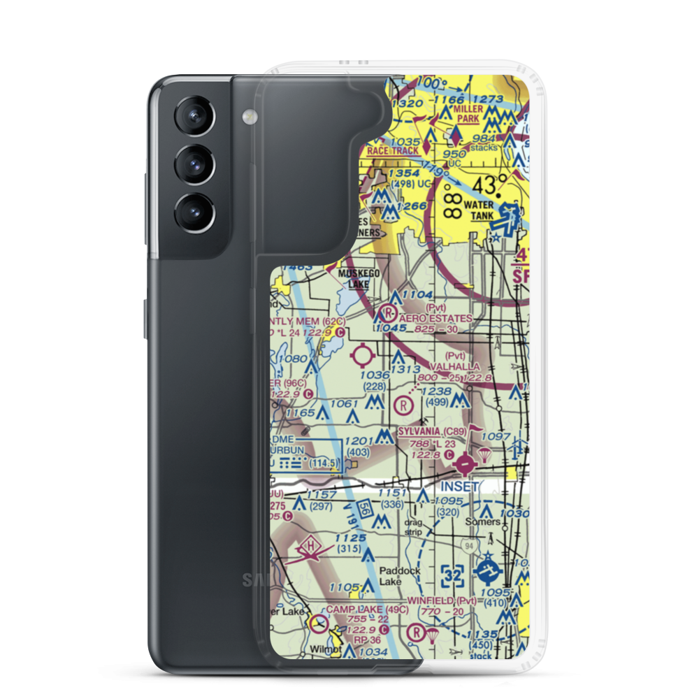 Potts Field (0WN5) VFR Sectional Samsung Case Samsung Galaxy S21 model shown
