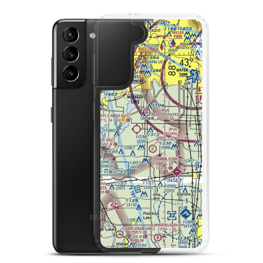 Potts Field (0WN5) VFR Sectional Samsung Case Samsung Galaxy S21 Plus model shown