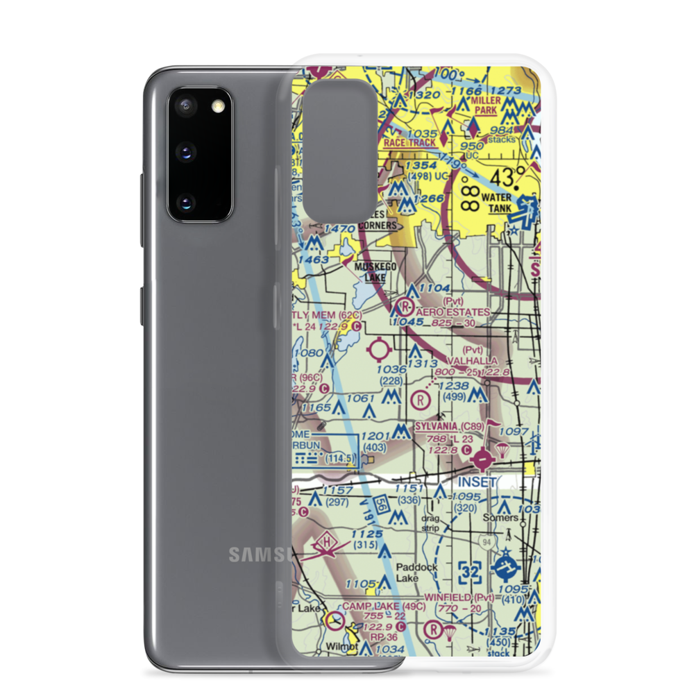 Potts Field (0WN5) VFR Sectional Samsung Case Samsung Galaxy S20 model shown